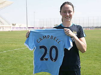 Irish defender Megan Campbell...